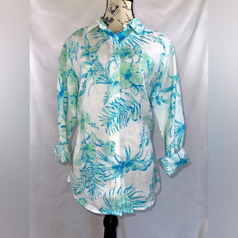 EUC: Tommy Bahama 100% Linen Tropical Shirt